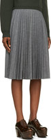Thumbnail for your product : J.W.Anderson Gray Gabardine Fan Pleated Skirt
