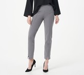 Thumbnail for your product : Women With Control Petite Tummy Control Pintuck Front Slit Ankle Pant