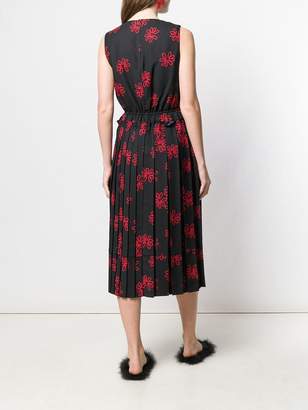 Simone Rocha pleated floral print dress
