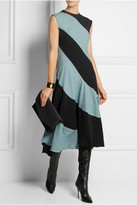 Thumbnail for your product : Jonathan Saunders Football striped wool and stretch-woven midi dress