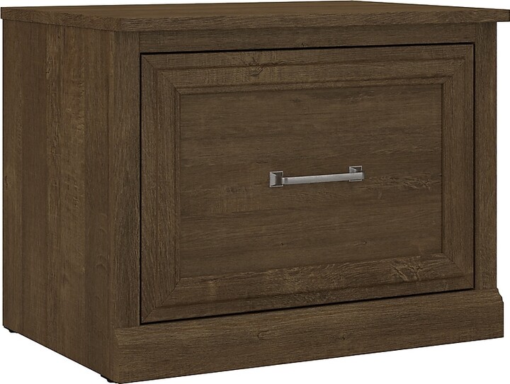 Bush Furniture Woodland 24W Small Shoe Bench with Drawer, Ash Brown (WDS124ABR-03)