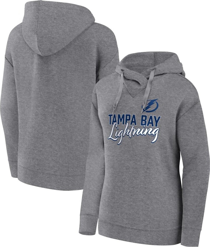 G-III 4Her by Carl Banks Tampa Bay Lightning Women's Heather Gray Dot Print Pullover  Hoodie
