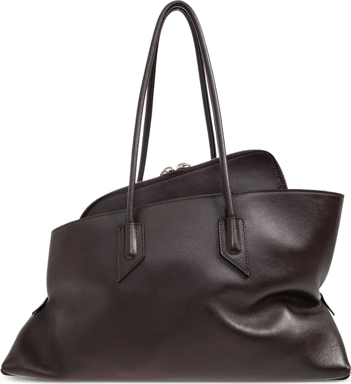 ATTICO medium La Passeggiata leather tote bag