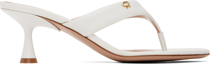 Gianvito Rossi White Ascent Thong 55 Heeled Sandals