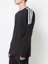 Thumbnail for your product : Y-3 striped shoulder sweatshirt