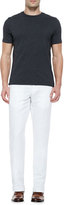 Thumbnail for your product : Incotex Chinolino Cotton/Linen Trousers, White