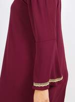 Thumbnail for your product : Evans **Lovedrobe Berry Red Bardot Tunic Dress