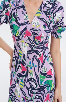 Diane von Furstenberg Jemma Floral Print Midi Dress