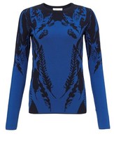 Thumbnail for your product : Temperley London Cobalt Plume Jacquard Knit Top