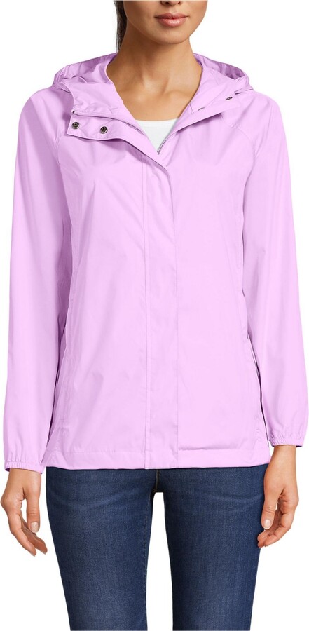 Lands' End Women's Packable Water Resistant Upf 50 Windbreaker Jacket
