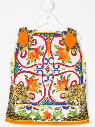 Dolce & Gabbana Children Majolica leopard print top