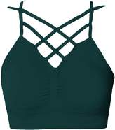 Thumbnail for your product : Hunter TheMogan Women's Cage Strappy Padded Bralette Bustier Crop Bra Top L/XL