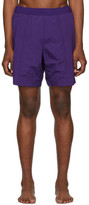 Thumbnail for your product : Ami Alexandre Mattiussi Purple Logo Long Swim Shorts