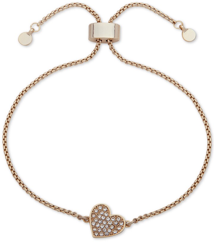 DKNY Crystal Heart Slider Bracelet - ShopStyle