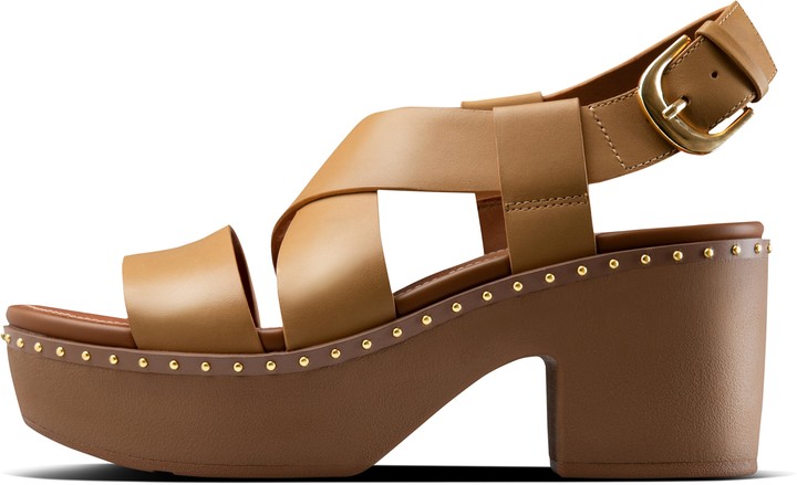 leather clogs with backstrap