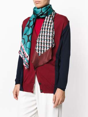 Marni mixed print scarf