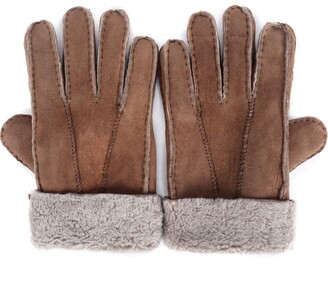 Mosa Womens Winter Sheepskin Fold Back Cuff Gloves