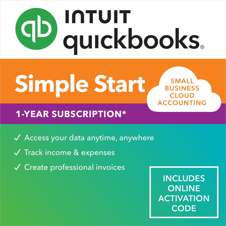 Intuit Quickbooks Online Simple Start 2024 1-Year Subscription