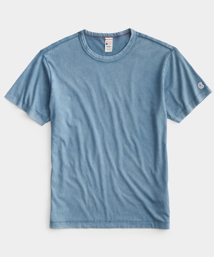 Todd Snyder Champion Champion Basic Jersey Tee in Oil Blue - Main Image