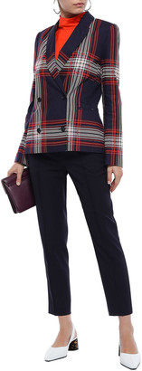 By Malene Birger Double-breasted Checked Linen And Cotton-blend Blazer