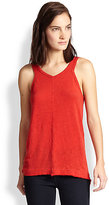 Thumbnail for your product : Wilt Linen Jersey Draped-Back Tank
