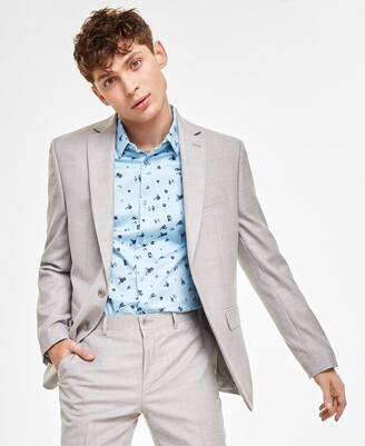INC International Concepts Men's Slim-Fit Sharkskin Suit Blazer, Created for Macy's