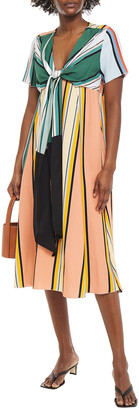 Paul Smith Knotted Striped Woven Dress