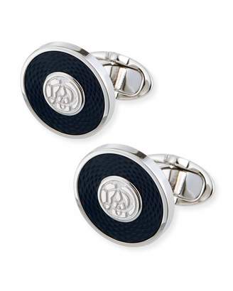 Dunhill AD Disk Cuff Links, Blue