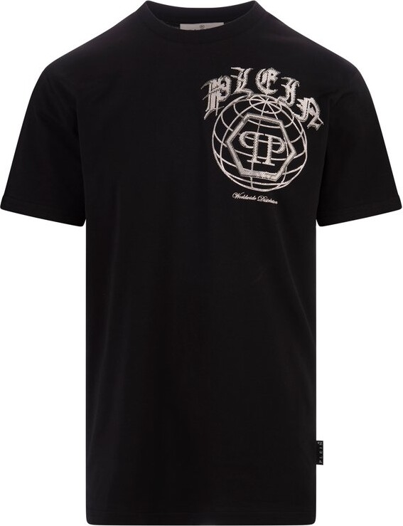 Philipp Plein Logo Embellished Crewneck T-Shirt