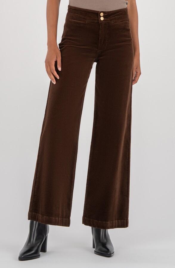 KUT from the Kloth Meg Welt Pocket Wide Leg Corduroy Pants
