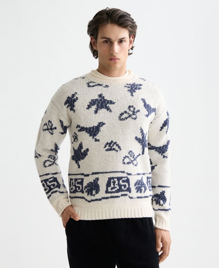 Scotch & Soda Men's Drop Shoulder Crewneck Sweater