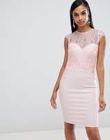 Thumbnail for your product : Lipsy lace applique bodycon dress