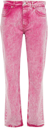 Ganni Tie-dyed High-rise Straight-leg Jeans