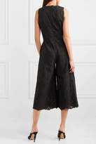 Thumbnail for your product : Jonathan Simkhai Scalloped Broderie Anglaise Cotton Jumpsuit - Black