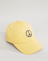 Thumbnail for your product : Reclaimed Vintage Inspired Baseball Cap With Peace Sign Embroidery