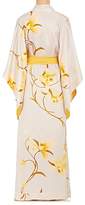 Thumbnail for your product : Carine Gilson Women's Orchid-Print Silk Kimono Robe