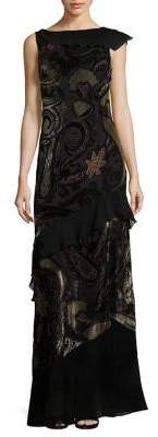 Etro Velvet Backless Paisley Gown