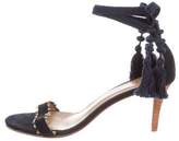 Thumbnail for your product : Ulla Johnson Suede Beaded Mid-Heel Sandals