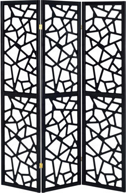 Brayden Studio Black 3-Panel Folding Screen