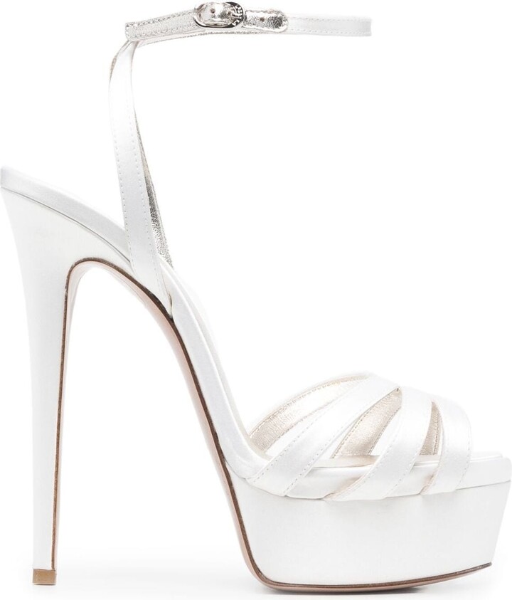 white platform stilettos
