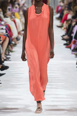 Valentino Silk Maxi Dress - Coral