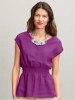 Thumbnail for your product : Banana Republic Linen smocked blouse