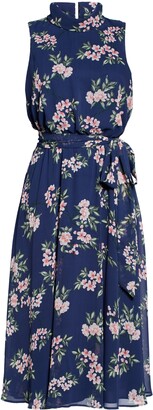 Harper Rose Floral Sleeveless Chiffon Midi Dress