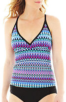 Thumbnail for your product : JCPenney Beach Native Ikat Print Racerback Tankini Swim Top