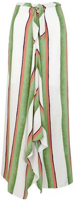 Vix Paula Hermanny V I X Paula Hermanny Calala Jaque Striped Midi Skirt