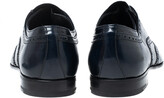 Thumbnail for your product : Prada Dark Navy Blue Brogue Leather Oxfords Size 43.5