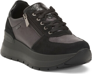 TJMAXX Leather Platform Booties For Women, Leather/Suede