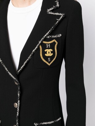 Chanel Pre Owned 2005 Logo Emblem Notch Lapels Jacket