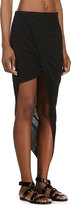 Thumbnail for your product : Helmut Lang Black Asymmetric Jersey Wrap Kinetic Skirt