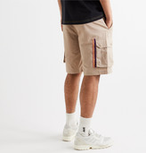 Thumbnail for your product : adidas Adiplore Appliqued Cotton-Twill Drawstring Cargo Shorts - Men - Neutrals